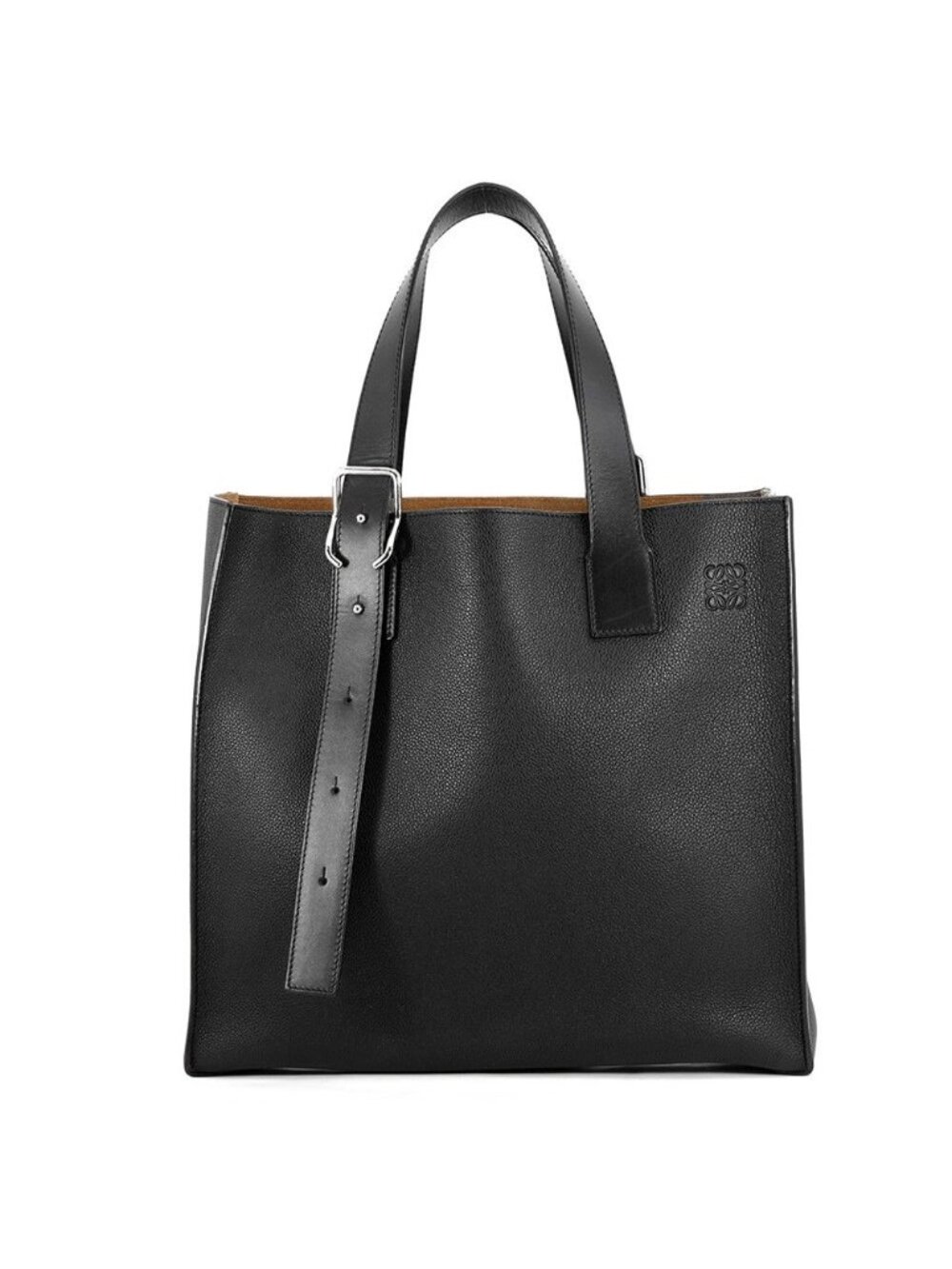 Loewe Tote Bag Buckle Calfskin Black